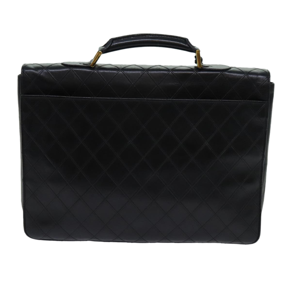 CHANEL Bicolole Hand Bag Leather Black CC Auth yk11619 - 0