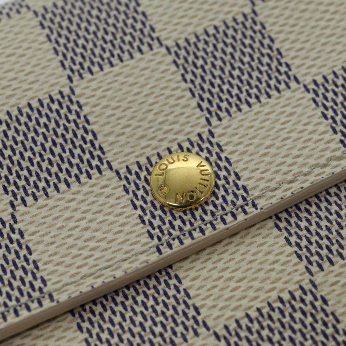 LOUIS VUITTON Damier Azur Portefeuille Sarah Long Wallet N63208 LV Auth yk11622