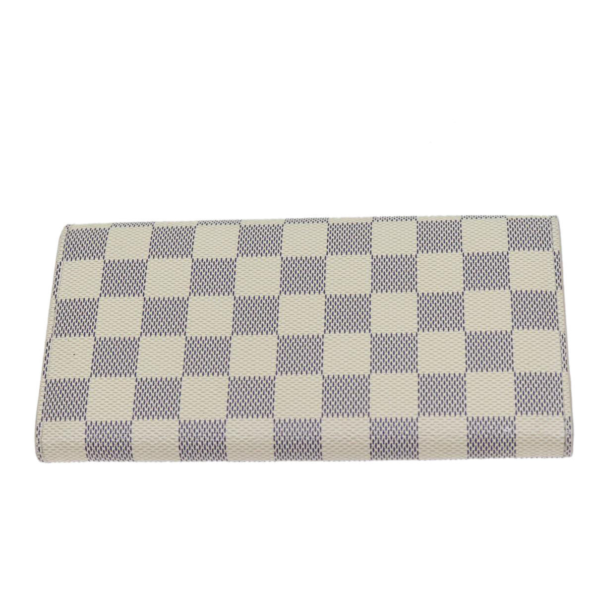 LOUIS VUITTON Damier Azur Portefeuille Sarah Long Wallet N63208 LV Auth yk11622 - 0