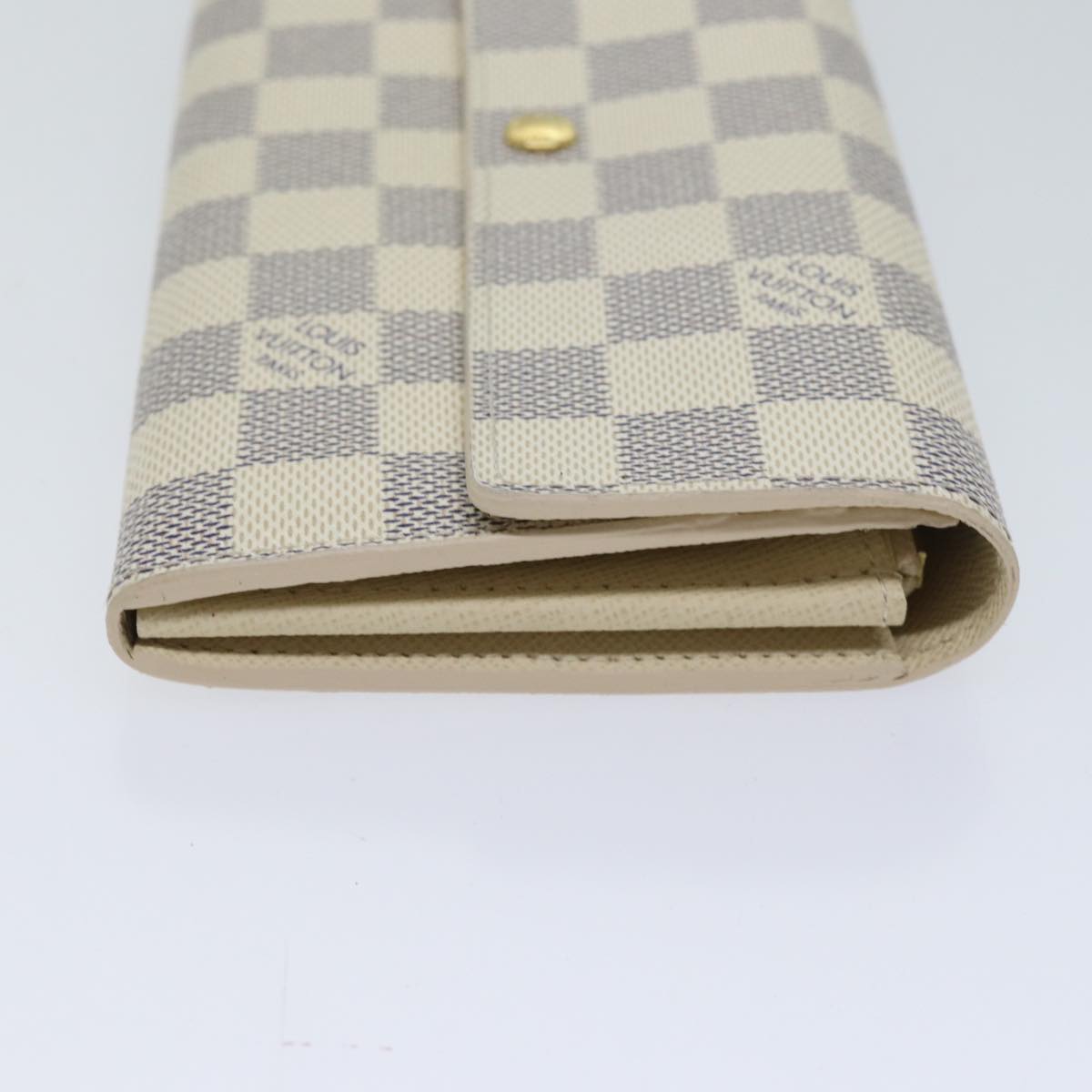 LOUIS VUITTON Damier Azur Portefeuille Sarah Long Wallet N63208 LV Auth yk11622