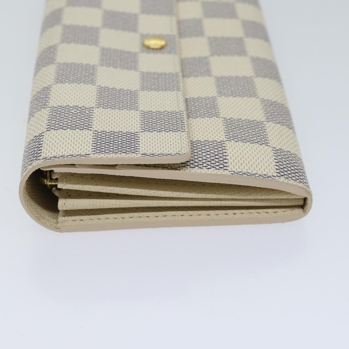 LOUIS VUITTON Damier Azur Portefeuille Sarah Long Wallet N63208 LV Auth yk11622