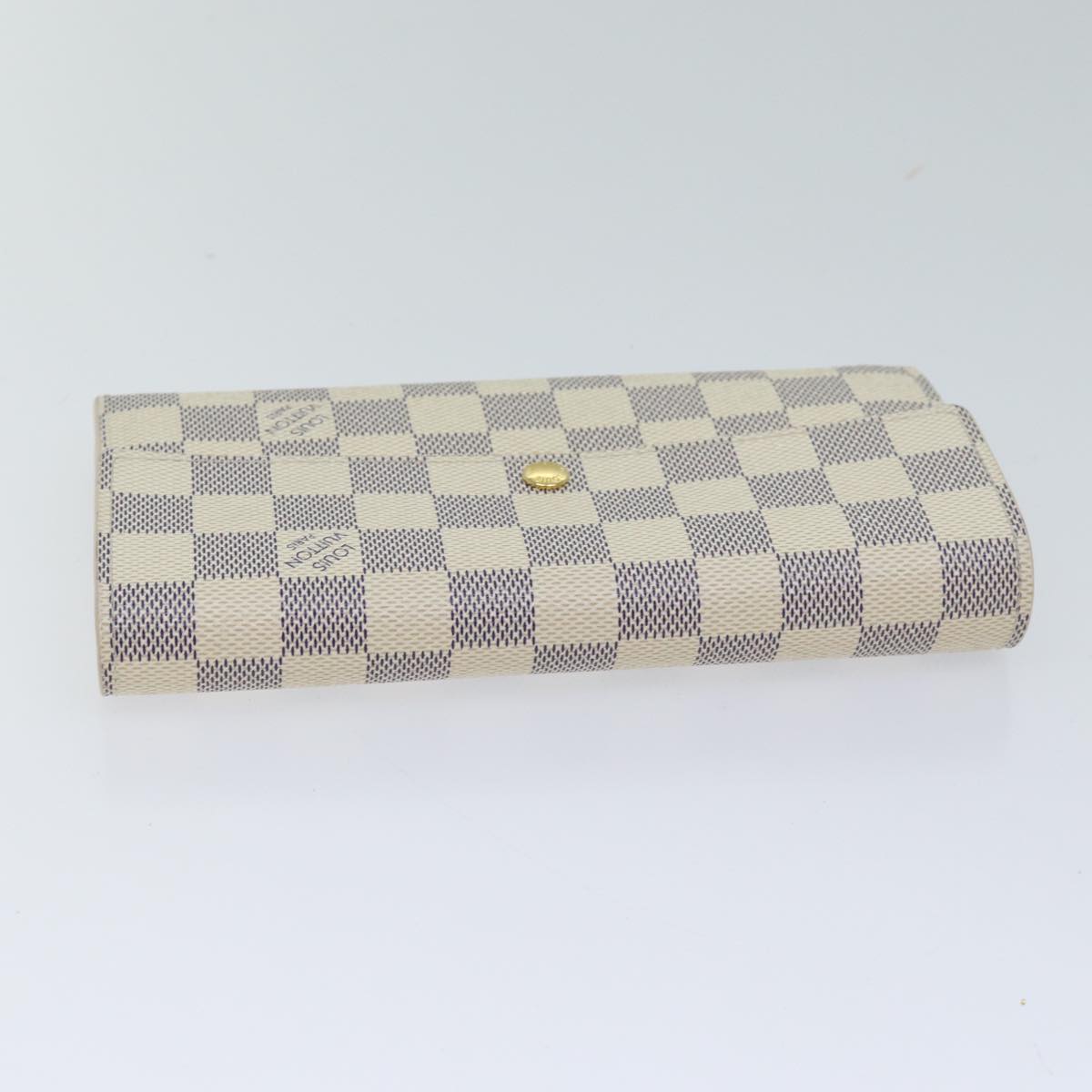 LOUIS VUITTON Damier Azur Portefeuille Sarah Long Wallet N63208 LV Auth yk11622