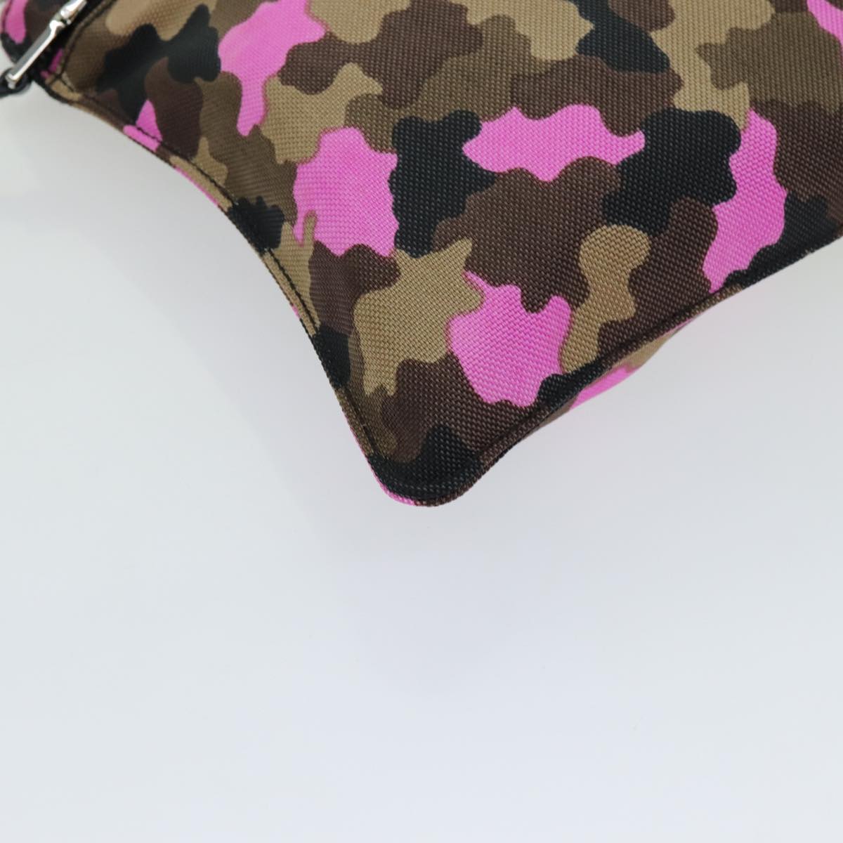 PRADA Camouflage Shoulder Bag Nylon Pink VA0886 Auth yk11624
