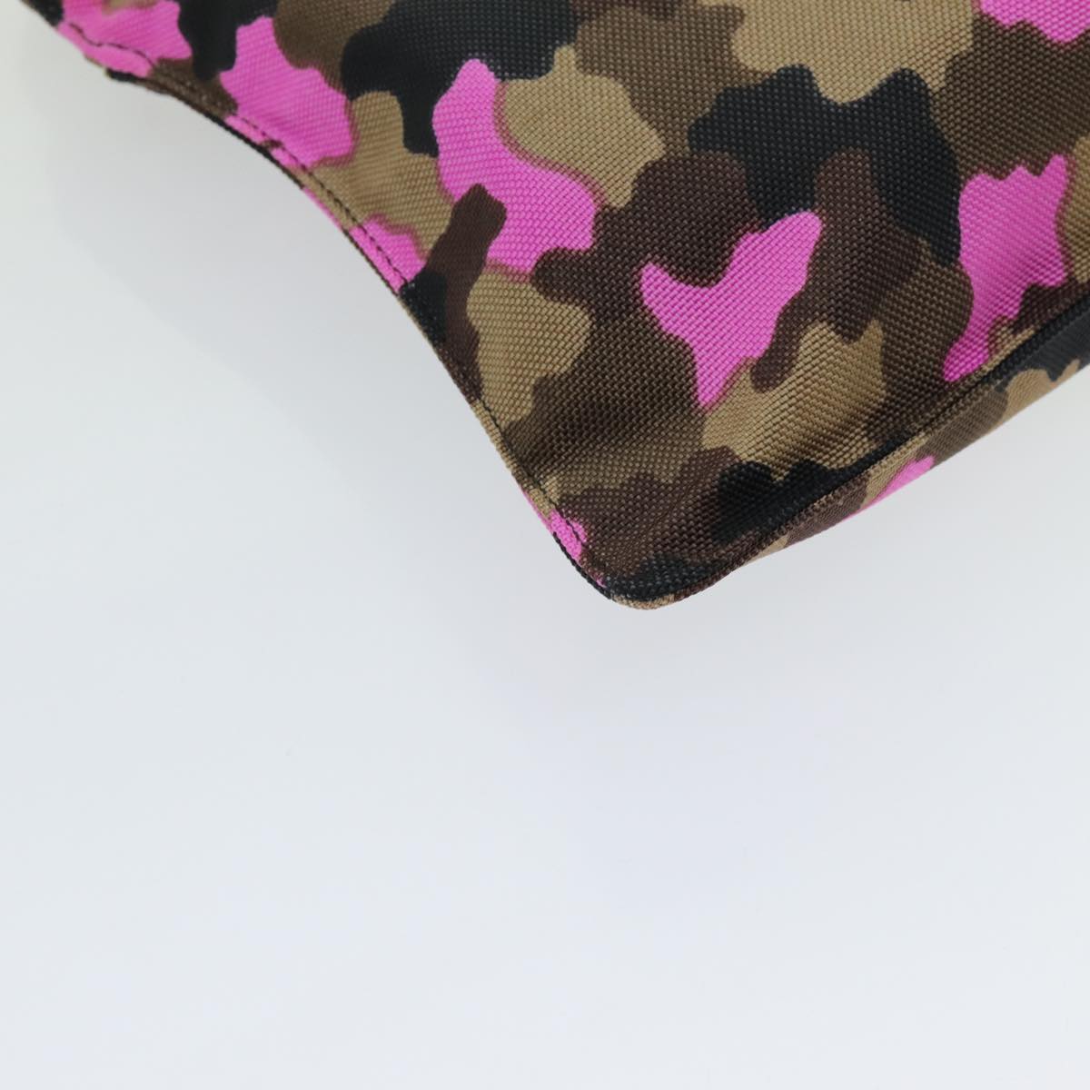 PRADA Camouflage Shoulder Bag Nylon Pink VA0886 Auth yk11624