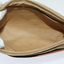 CELINE Macadam Canvas Clutch Bag Beige Auth yk11631-11