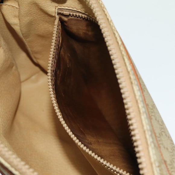 CELINE Macadam Canvas Clutch Bag Beige Auth yk11631