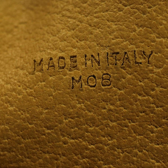 CELINE Macadam Canvas Clutch Bag Beige Auth yk11631