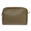 CELINE Macadam Canvas Clutch Bag Beige Auth yk11631-2