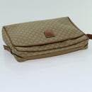 CELINE Macadam Canvas Clutch Bag Beige Auth yk11631-5