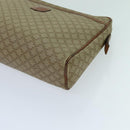 CELINE Macadam Canvas Clutch Bag Beige Auth yk11631-7