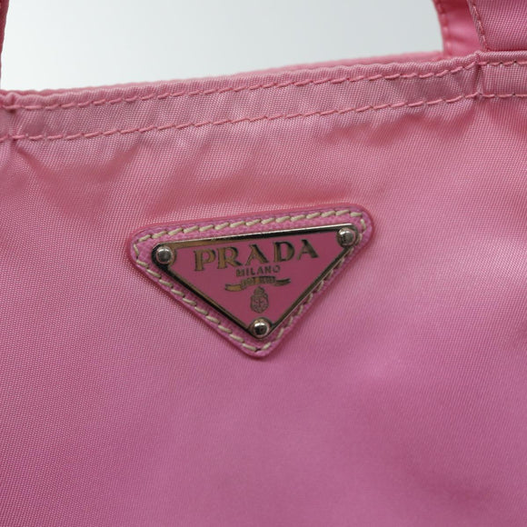 PRADA Hand Bag Nylon Pink Auth yk11651