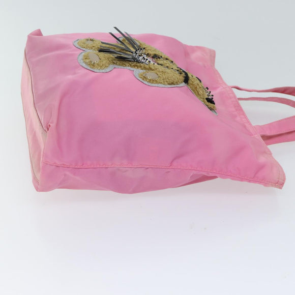 PRADA Hand Bag Nylon Pink Auth yk11651