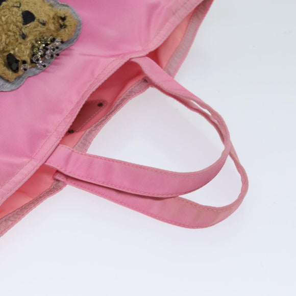 PRADA Hand Bag Nylon Pink Auth yk11651