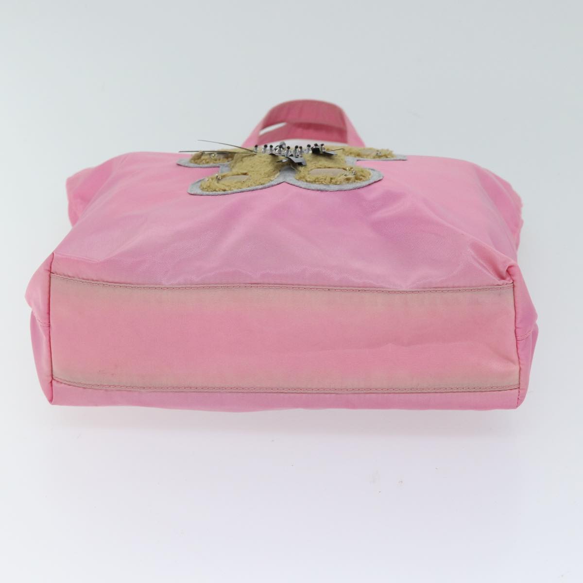 PRADA Hand Bag Nylon Pink Auth yk11651