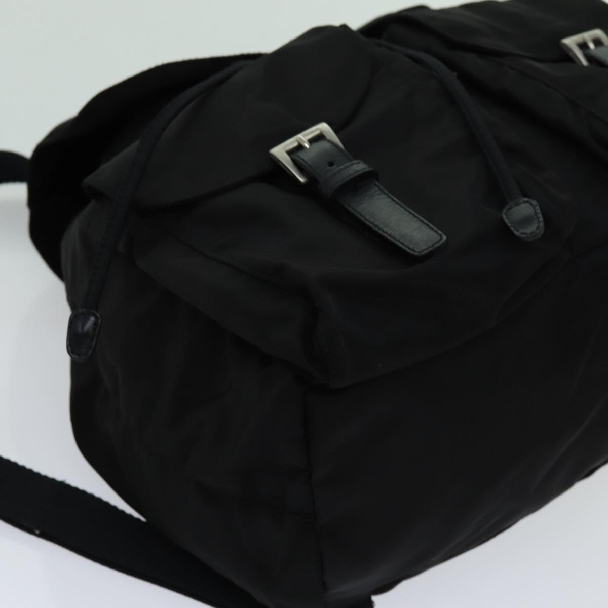 PRADA Backpack Nylon Black Auth yk11654