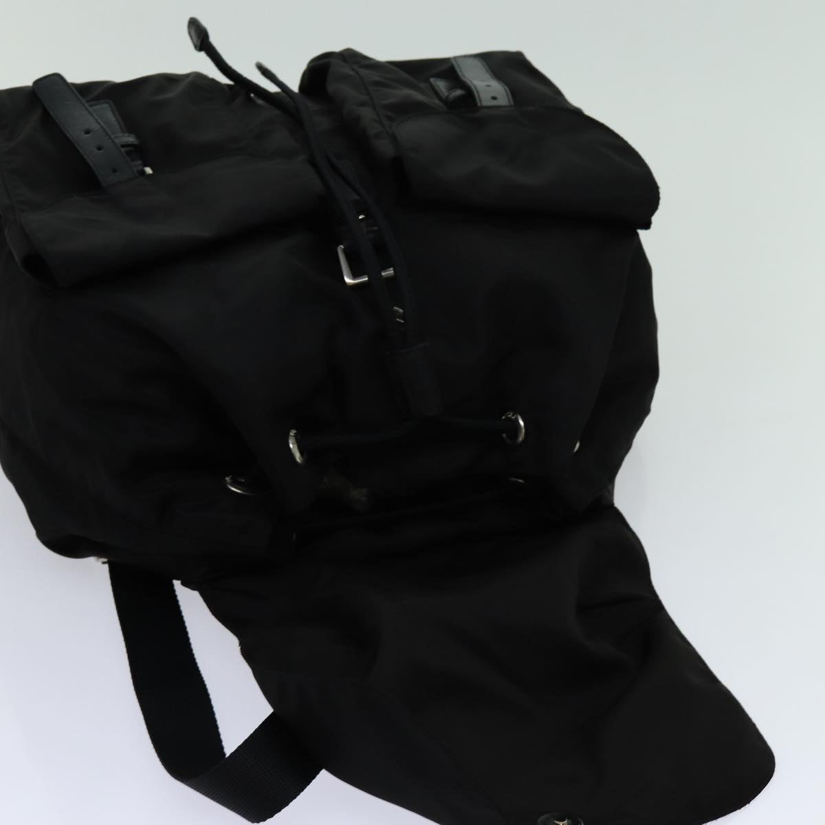 PRADA Backpack Nylon Black Auth yk11654