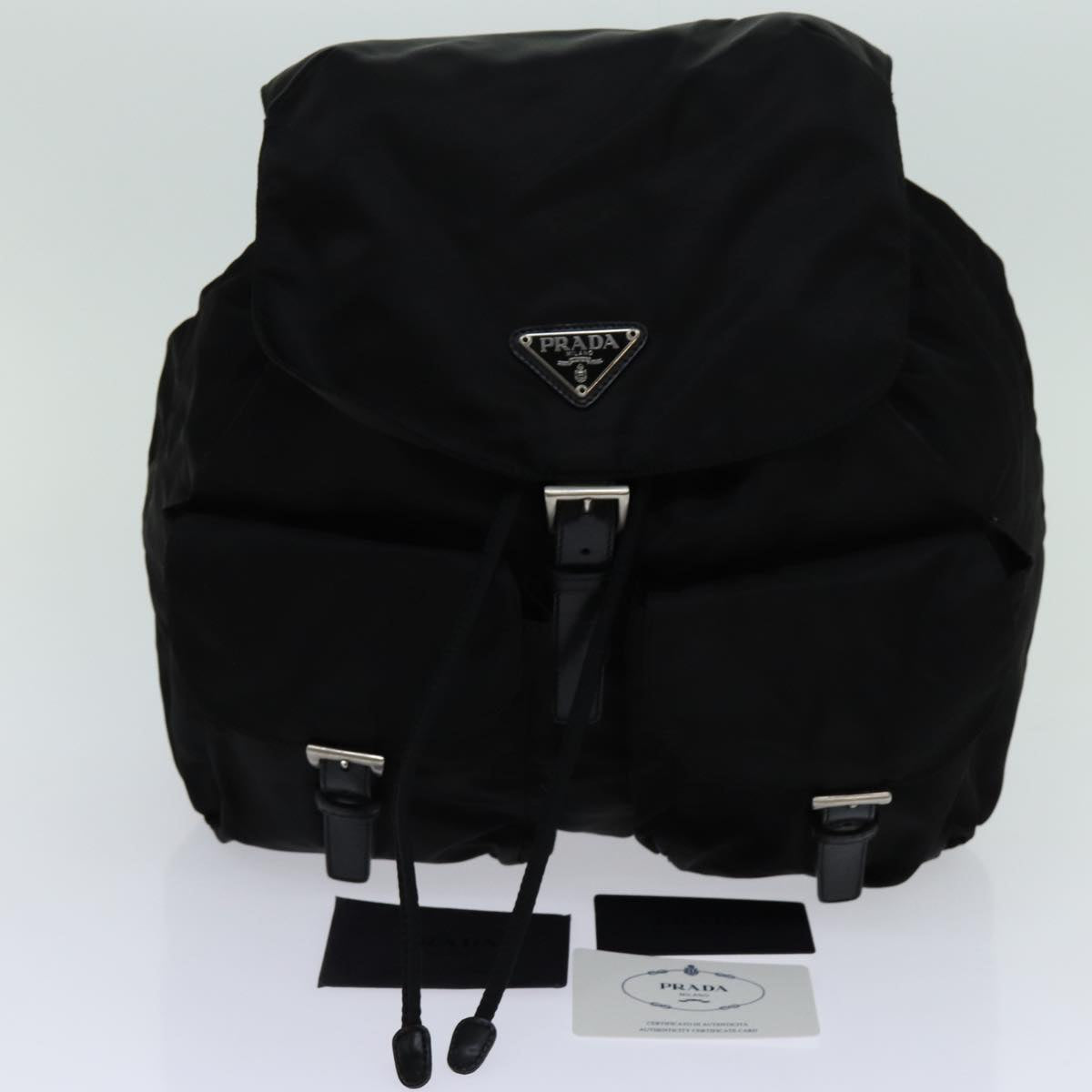 PRADA Backpack Nylon Black Auth yk11654