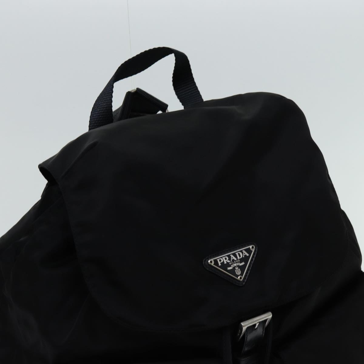 PRADA Backpack Nylon Black Auth yk11654