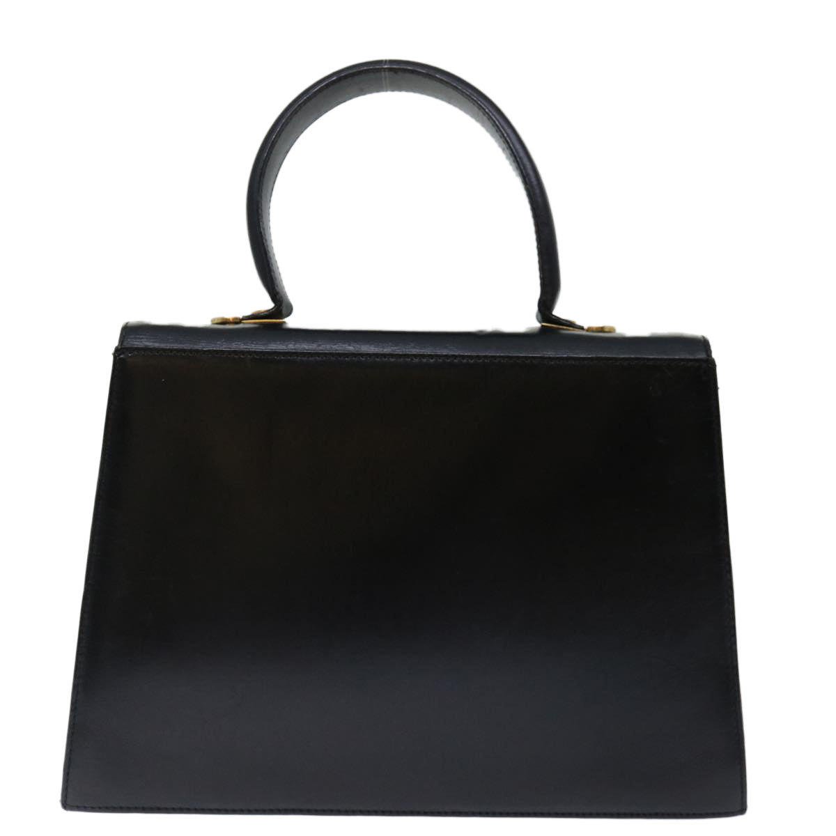 Salvatore Ferragamo Gancini Hand Bag Leather Black Auth yk11657 - 0