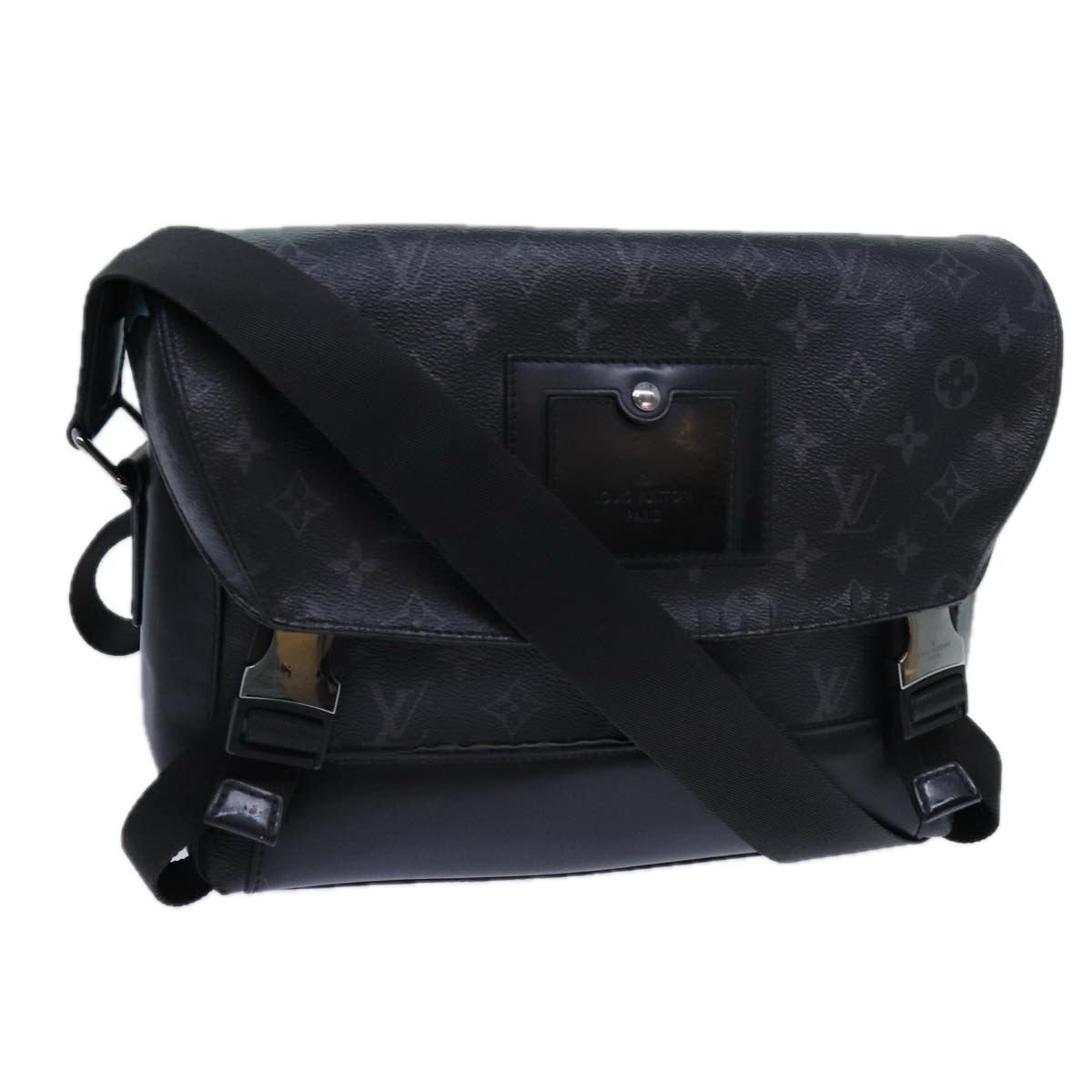 LOUIS VUITTON Monogram Eclipse Messenger Voyage PM Bag M40511 LV Auth yk11672