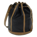 Christian Dior Shoulder Bag Leather Black Auth yk11682-1