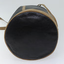 Christian Dior Shoulder Bag Leather Black Auth yk11682-5