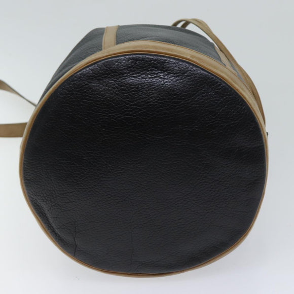 Christian Dior Shoulder Bag Leather Black Auth yk11682