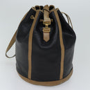 Christian Dior Shoulder Bag Leather Black Auth yk11682-4