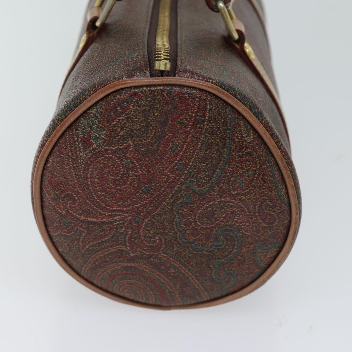 ETRO Paisley Boston Bag PVC Brown Auth yk11685