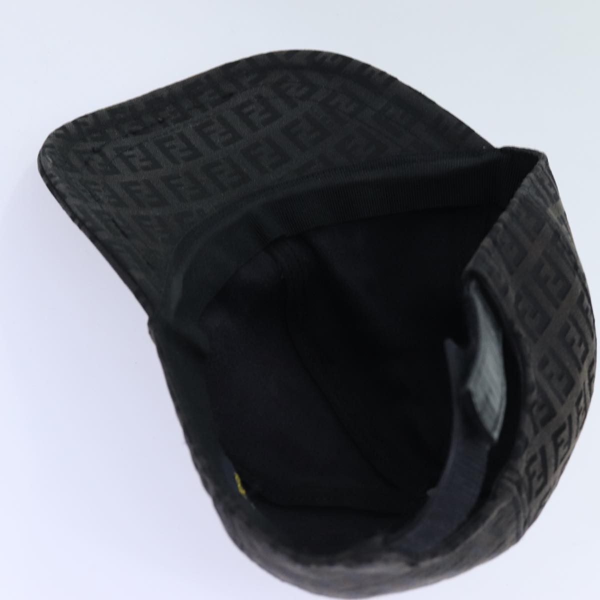 FENDI Zucchino Canvas Cap S Black Auth yk11688