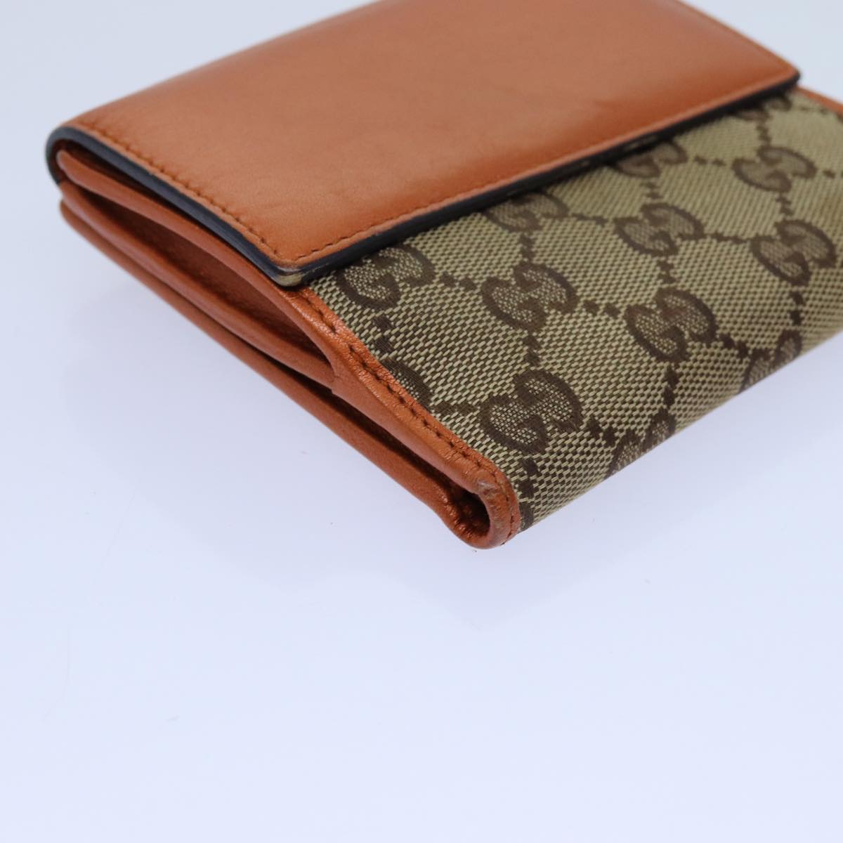 GUCCI GG Canvas Wallet Beige 203549 Auth yk11703