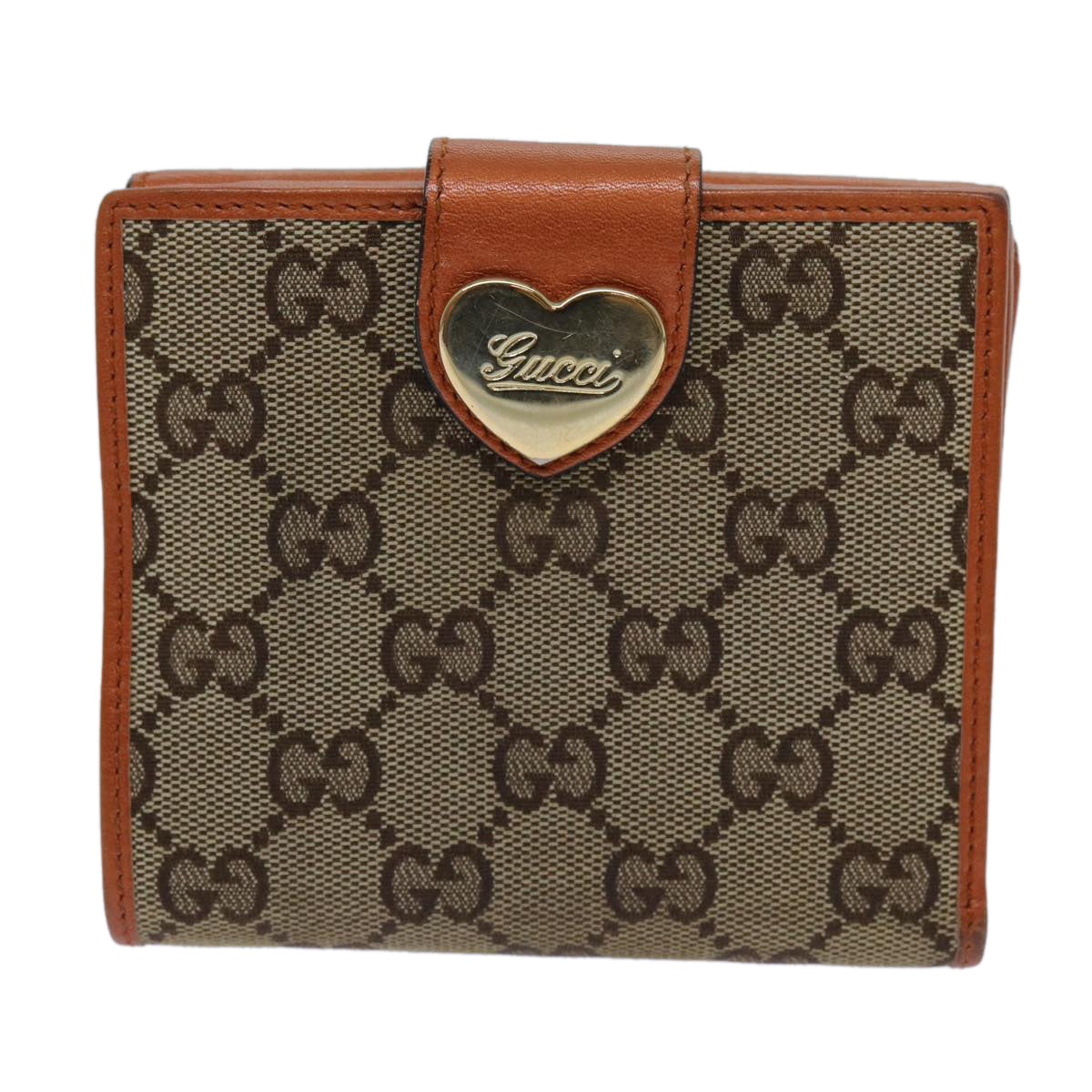 GUCCI GG Canvas Wallet Beige 203549 Auth yk11703