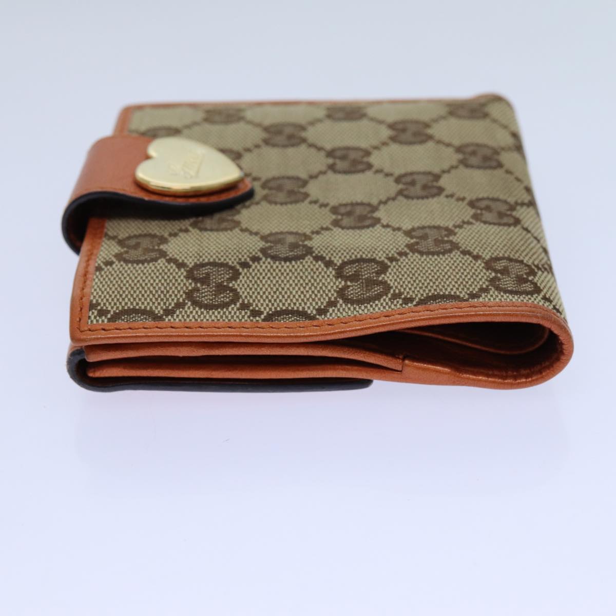 GUCCI GG Canvas Wallet Beige 203549 Auth yk11703