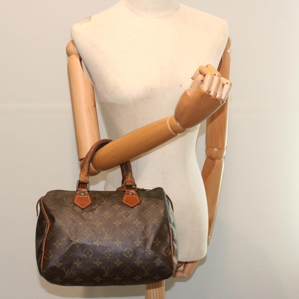 LOUIS VUITTON Monogram Speedy 25 Hand Bag M41528 LV Auth yk11716