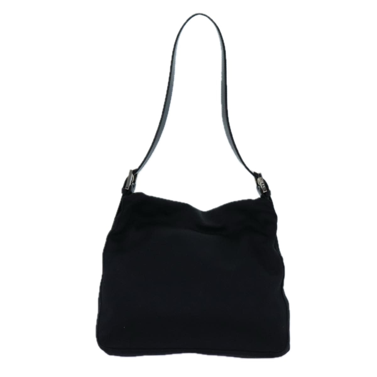 FENDI Mamma Baguette Shoulder Bag Nylon Black Auth yk11728 - 0