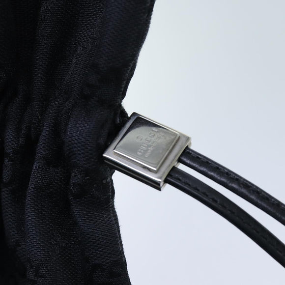 GUCCI GG Canvas Purse Pouch Black 014 1135 Auth yk11744