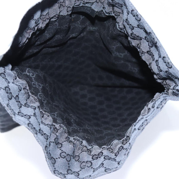 GUCCI GG Canvas Purse Pouch Black 014 1135 Auth yk11744