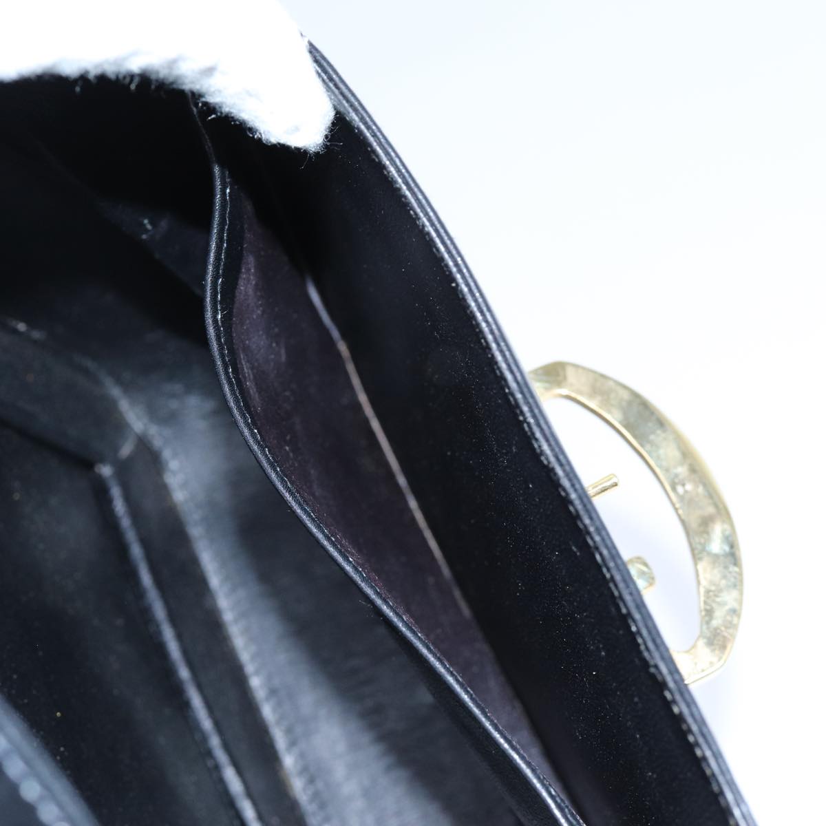 GUCCI Shoulder Bag Leather Black Auth yk11750