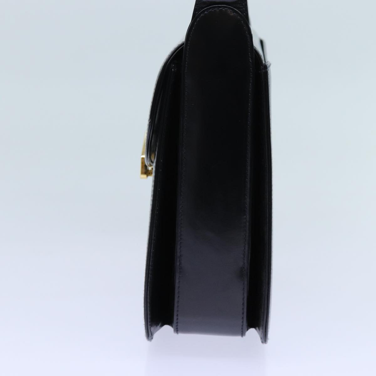 GUCCI Shoulder Bag Leather Black Auth yk11750