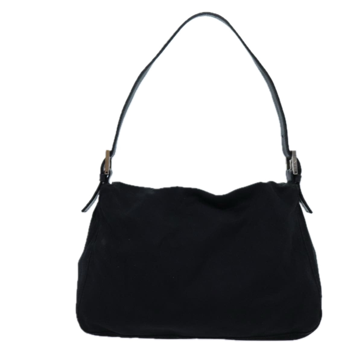 FENDI Mamma Baguette Shoulder Bag Nylon Black Auth yk11760 - 0