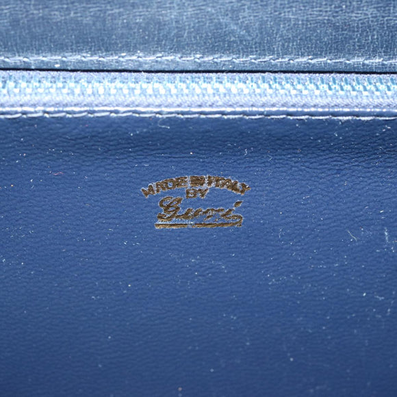 GUCCI GG Canvas Shoulder Bag Navy Black Auth yk11772