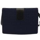 GUCCI GG Canvas Shoulder Bag Navy Black Auth yk11772-2