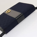 GUCCI GG Canvas Shoulder Bag Navy Black Auth yk11772-6