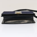 GUCCI GG Canvas Shoulder Bag Navy Black Auth yk11772-5