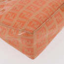 FENDI Zucchino Canvas Accessory Pouch Coated Canvas Orange Auth yk11786-14