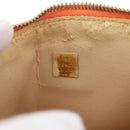 FENDI Zucchino Canvas Accessory Pouch Coated Canvas Orange Auth yk11786-11