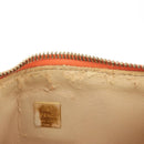 FENDI Zucchino Canvas Accessory Pouch Coated Canvas Orange Auth yk11786-20