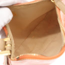 FENDI Zucchino Canvas Accessory Pouch Coated Canvas Orange Auth yk11786-21