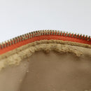 FENDI Zucchino Canvas Accessory Pouch Coated Canvas Orange Auth yk11786-12
