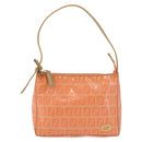 FENDI Zucchino Canvas Accessory Pouch Coated Canvas Orange Auth yk11786-13
